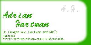 adrian hartman business card